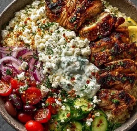 Greek Chicken Gyro Bowl